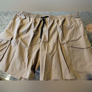 New Men’s Beige Cargo Shorts 6XL